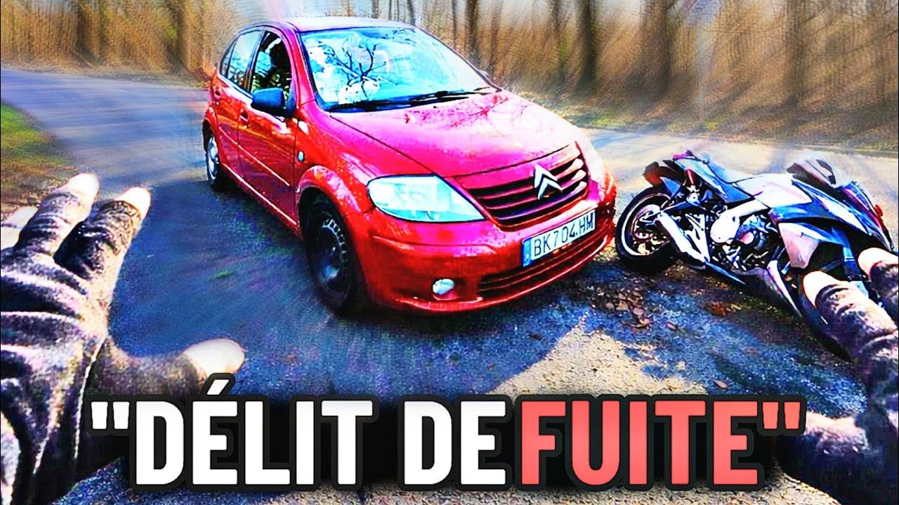 DÉLIT DE FUITE APRÈS UN ACCIDENT !😱| Incroyables Moments Moto