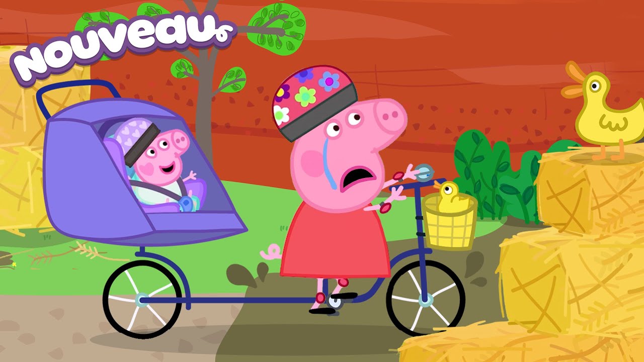 Les histoires de Peppa Pig 🚲 La première balade à vélo d'Evie 💦 Épisodes de Peppa Pig